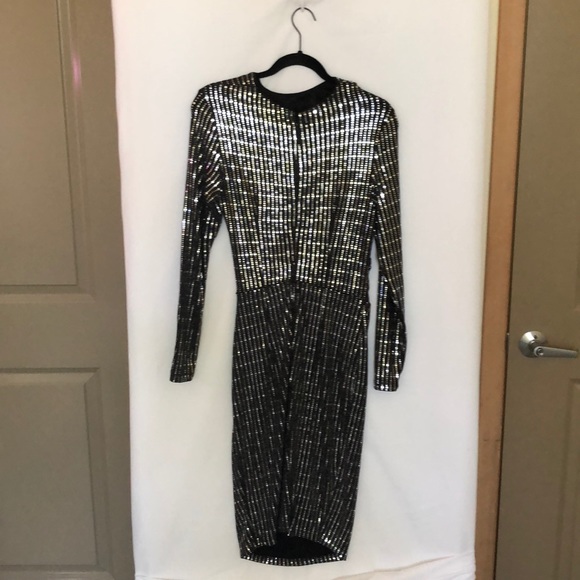 NYC Rouched Bling Dress - Picture 2 of 5